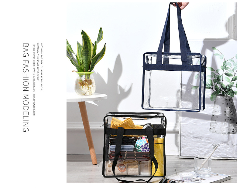 capacity transparent cosmetic bag hand bill of lading shoulder PVC cosmetic bag travelling bag portable waterproof bag capacity transparent cosmetic bag hand bill of lading shoulder PVC cosmetic bag travelling bag portable waterproof bag