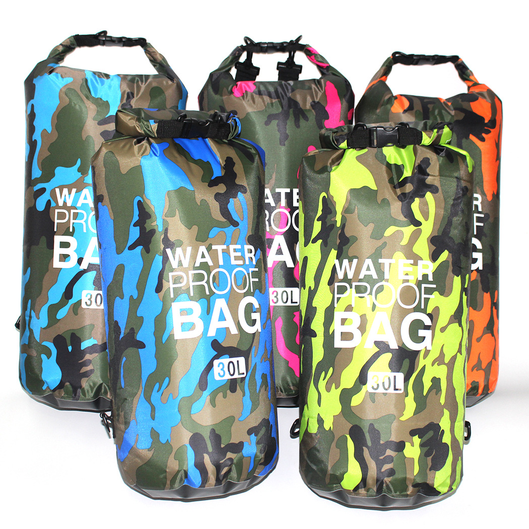 Polyester Waterproof Bag Shoulder Waterproof Bucket Bag Waterproof Bag Lightweight Drifting Bag Currently Available