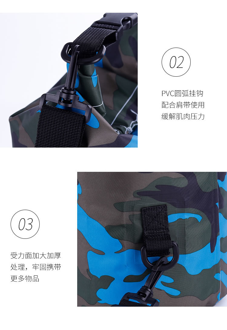 Polyester Waterproof Bag Shoulder Waterproof Bucket Bag Waterproof Bag Lightweight Drifting Bag Currently Available