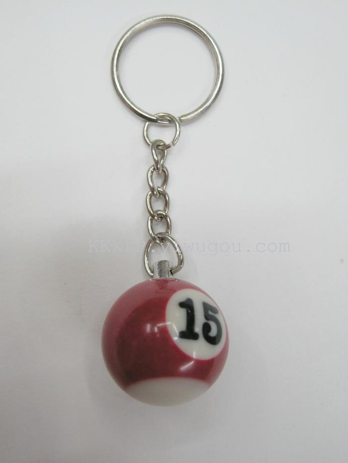 2.5 billiard ball Keychain resin manufacturers gifts crafts ornaments billiards billiards billiards