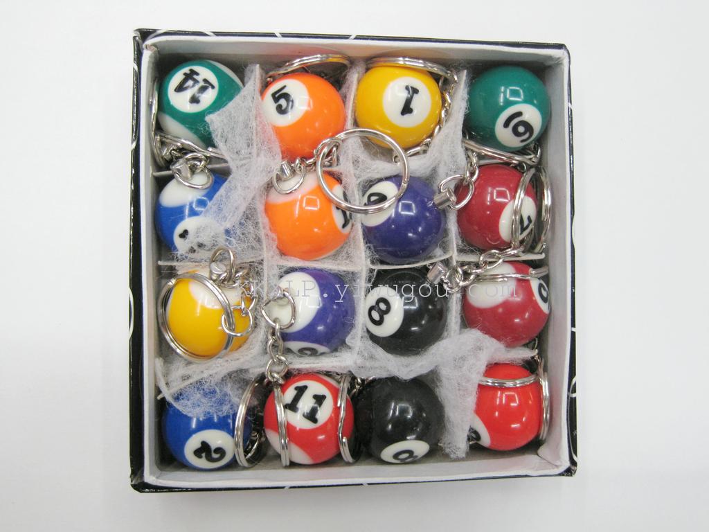 2.5 billiard ball Keychain resin manufacturers gifts crafts ornaments billiards billiards billiards