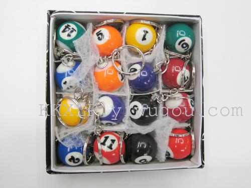 2.5 billiard ball Keychain resin manufacturers gifts crafts ornaments billiards billiards billiards