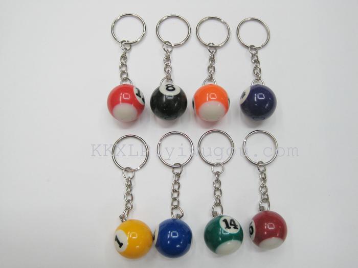 2.5 billiard ball Keychain resin manufacturers gifts crafts ornaments billiards billiards billiards