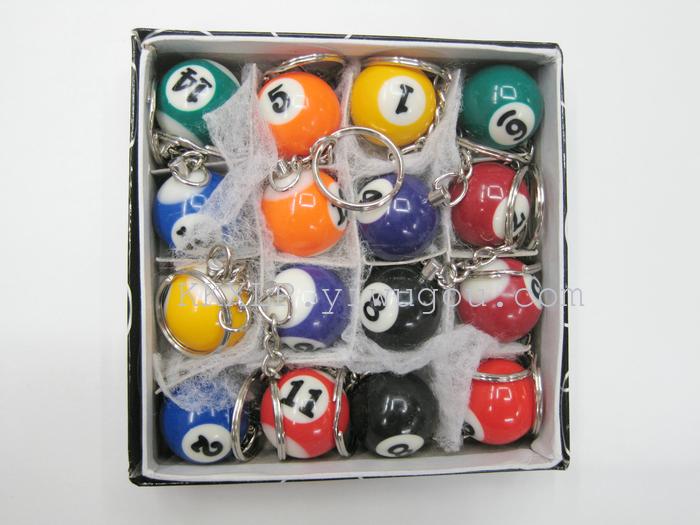 2.5 billiard ball Keychain resin manufacturers gifts crafts ornaments billiards billiards billiards