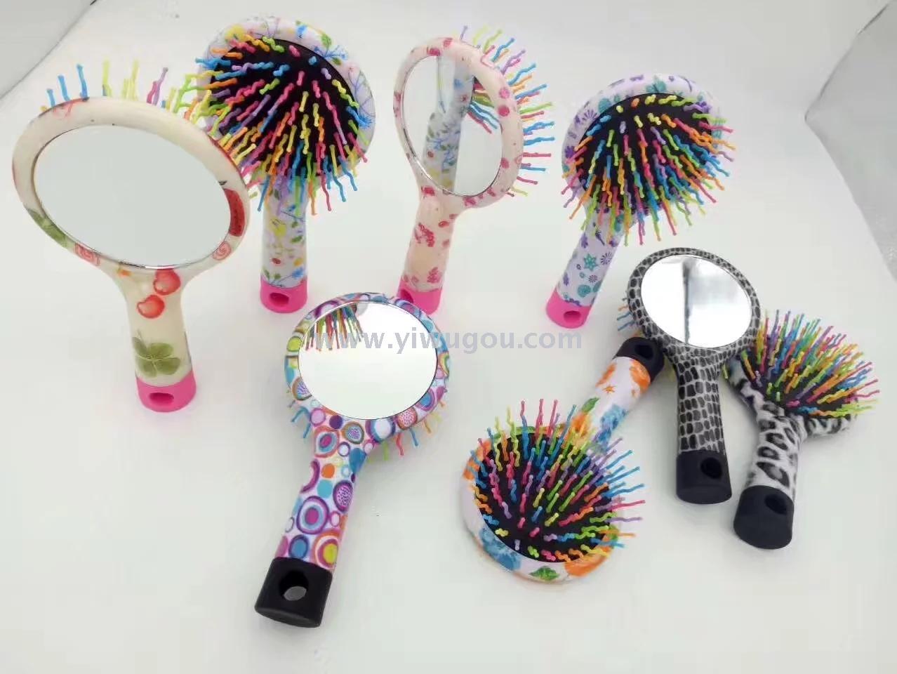 New ABS material printing rainbow comb practical hairdressing comb dual - use mirror sets of gifts advertising billiards New ABS material printing rainbow comb practical hairdressing comb dual - use mirror sets of gifts advertising billiards
