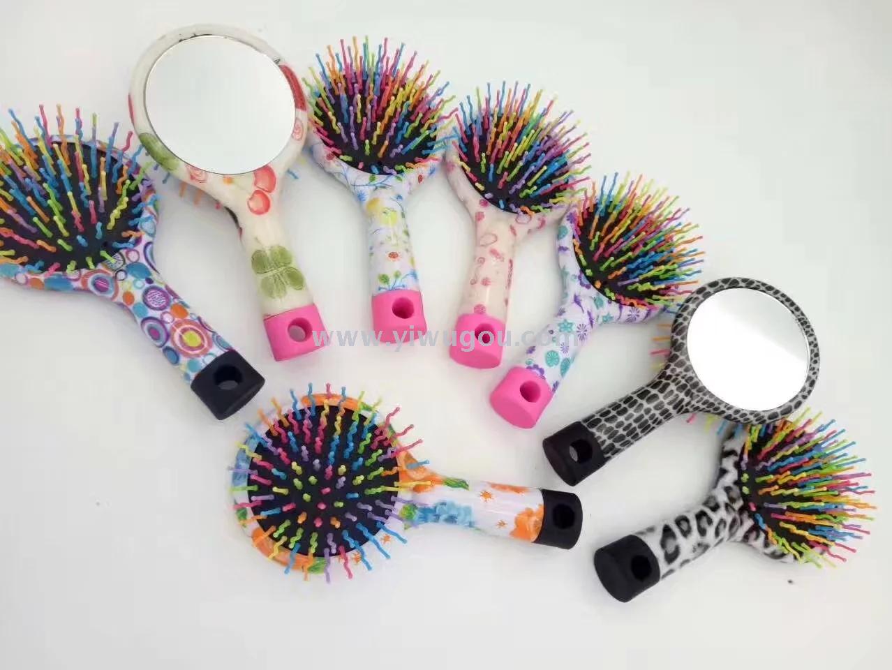 New ABS material printing rainbow comb practical hairdressing comb dual - use mirror sets of gifts advertising billiards New ABS material printing rainbow comb practical hairdressing comb dual - use mirror sets of gifts advertising billiards