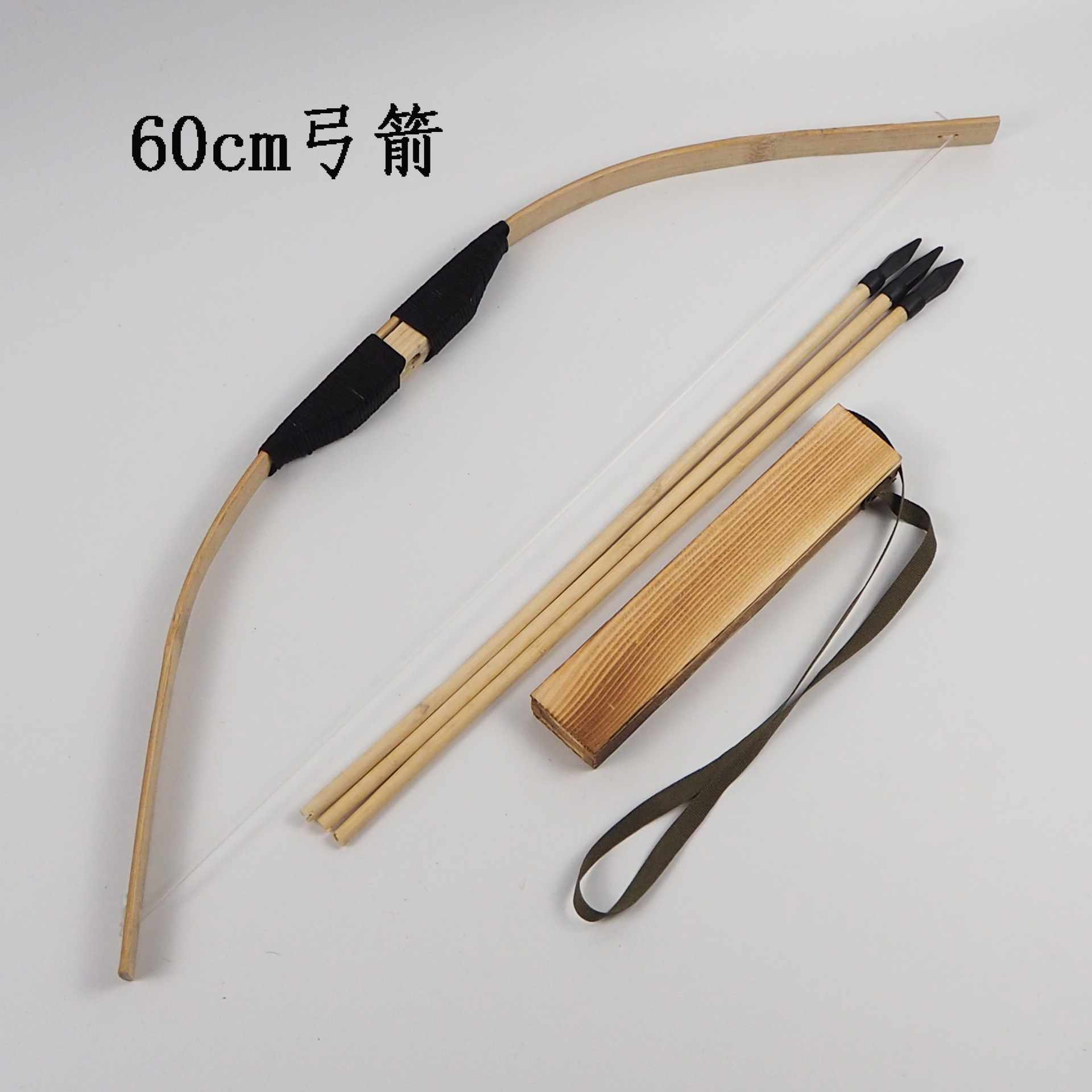 60cm Children's Toy Bow and Arrow Wooden Simulation Bow and Arrow Model Soft Rubber Arrow No Lethality 60cm Children's Toy Bow and Arrow Wooden Simulation Bow and Arrow Model Soft Rubber Arrow No Lethality