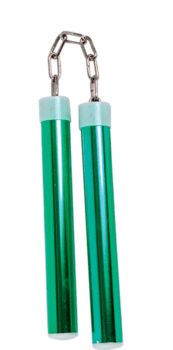 God quality solid wood nunchakus Nunchucks and two steel chain two sticks performance training
