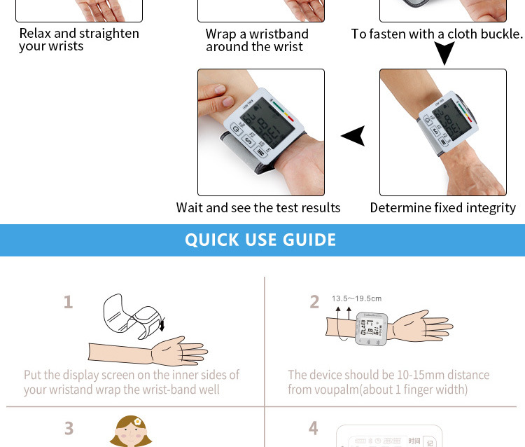 Style Household Automatic Intelligent Wrist Electronic Sphygmomanometer No Voice Sphygmomanometer Blood Pressure Meter Style Household Automatic Intelligent Wrist Electronic Sphygmomanometer No Voice Sphygmomanometer Blood Pressure Meter