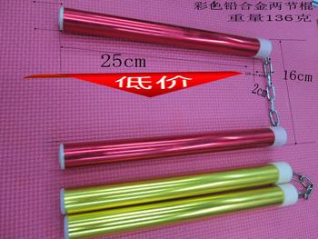 Multicolor lead alloy priced supply of outdoor exercise self-defense sample two sticks nunchakus