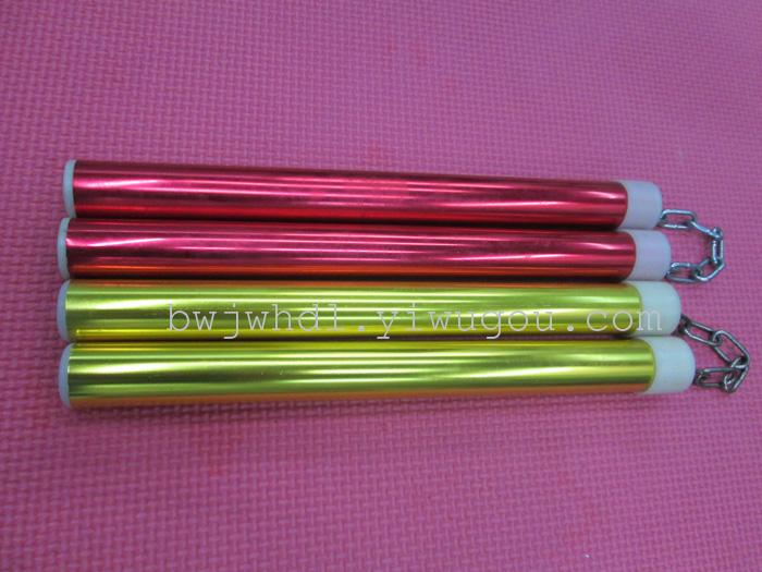 Multicolor lead alloy priced supply of outdoor exercise self-defense sample two sticks nunchakus