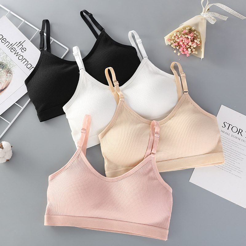 Stall Tube Top Underwear Anti-Exposure Push up Wrapped Chest Student Girl Small Breast Underwired Thin Bra Sports Vest
