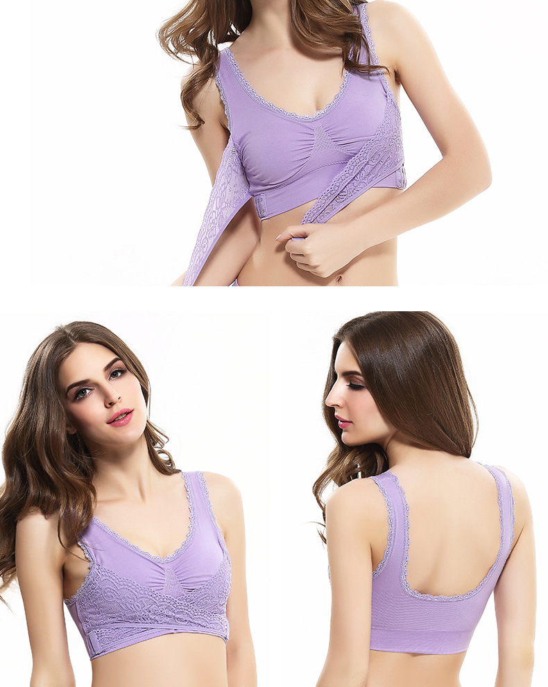 Front Cross Side Buckle Lace Edge No Steel Ring Sports Brassiere Super Gathered Adjustable Push-up Yoga Running Vest Front Cross Side Buckle Lace Edge No Steel Ring Sports Brassiere Super Gathered Adjustable Push-up Yoga Running Vest