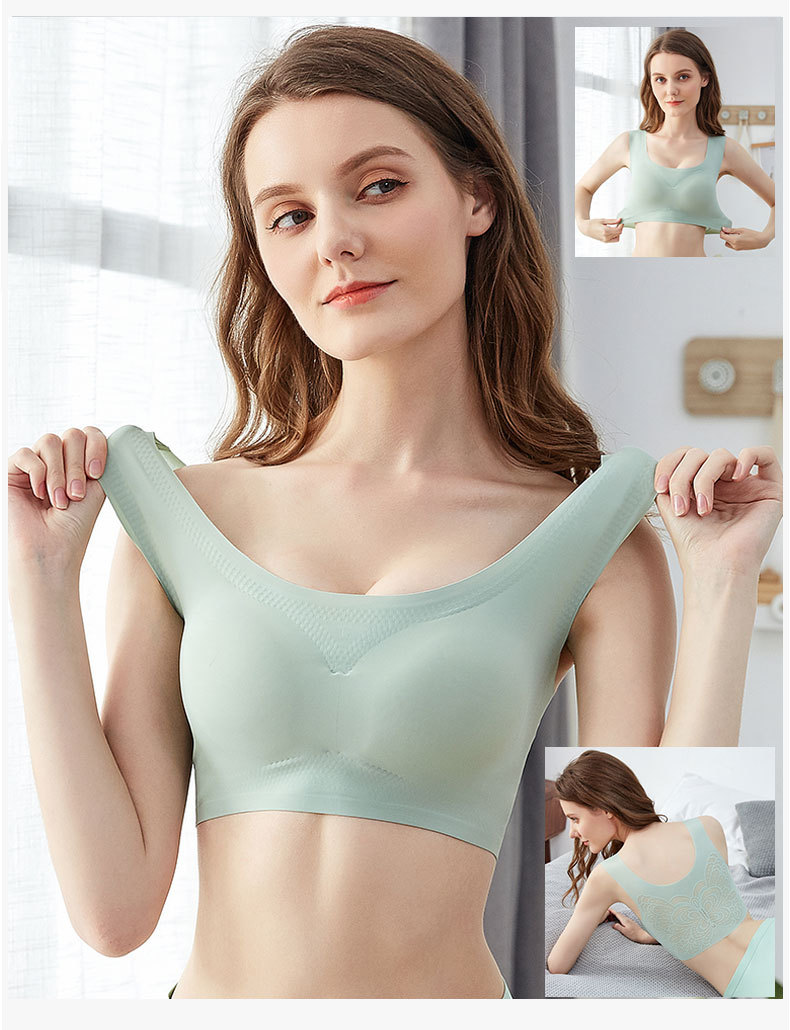 Vest Style Seamless Bras Plump Girls Sleep Sports Leisure Beauty Back Underwear Push up Accessory Breast Push up Bra
