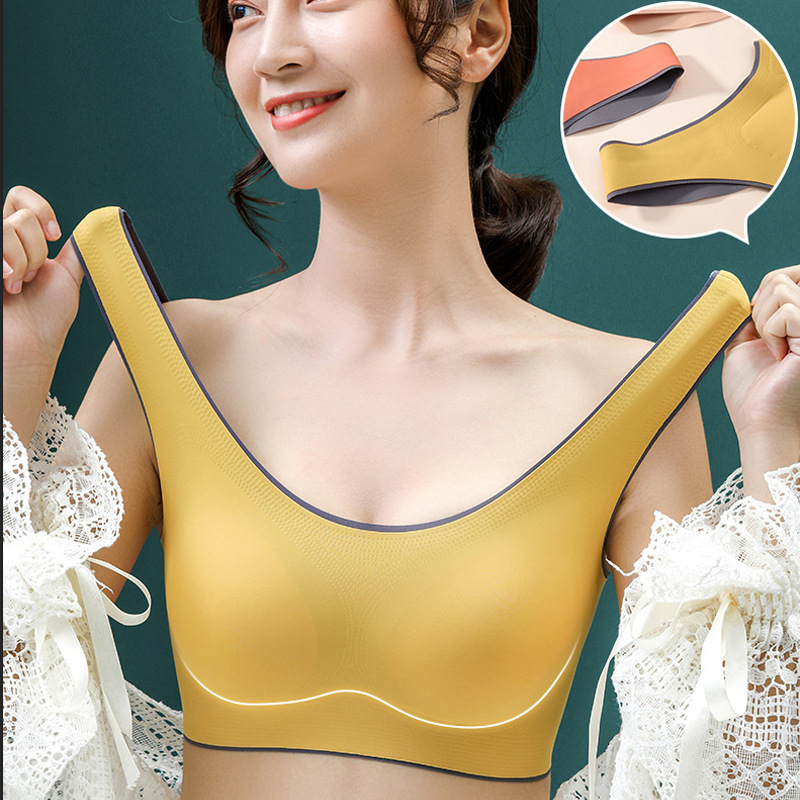 Libra Girlfriends Thailand Latex Underwear One-Piece Push up Wireless Buckle Sports Vest Backless Bra Women