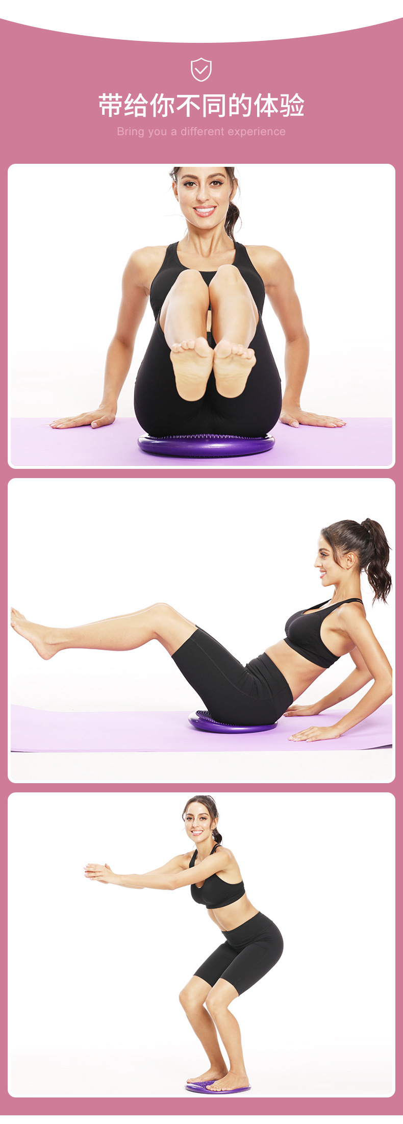In Stock Whole Yoga Balance Ball Training Balance Pad Fitness Massage Ball Soft Cushion Practice Thickened Yoga Ball