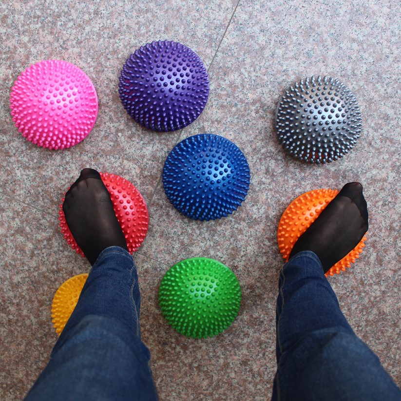 Equipment Hemisphere Massage Mat Balance Training Ball Massage Ball with Particles Durian Ball Fitness Yoga Ball