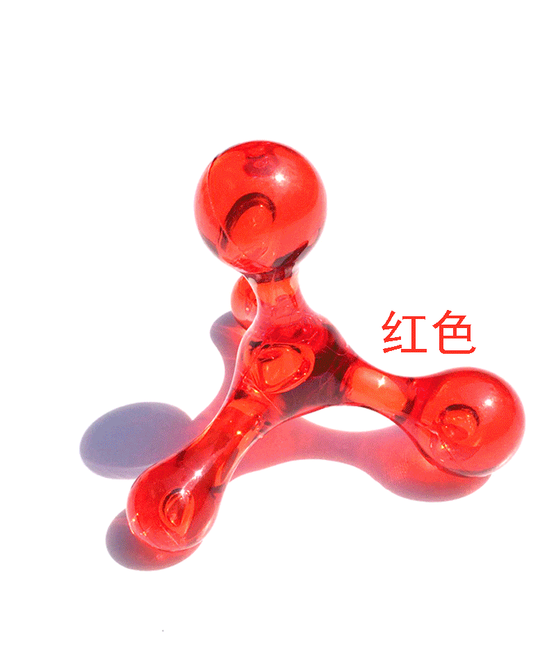 Frog Massager Manual Balance Four Ball Massager Waist Back Mini Massage Stick Direct Hand Roller Massage Clip