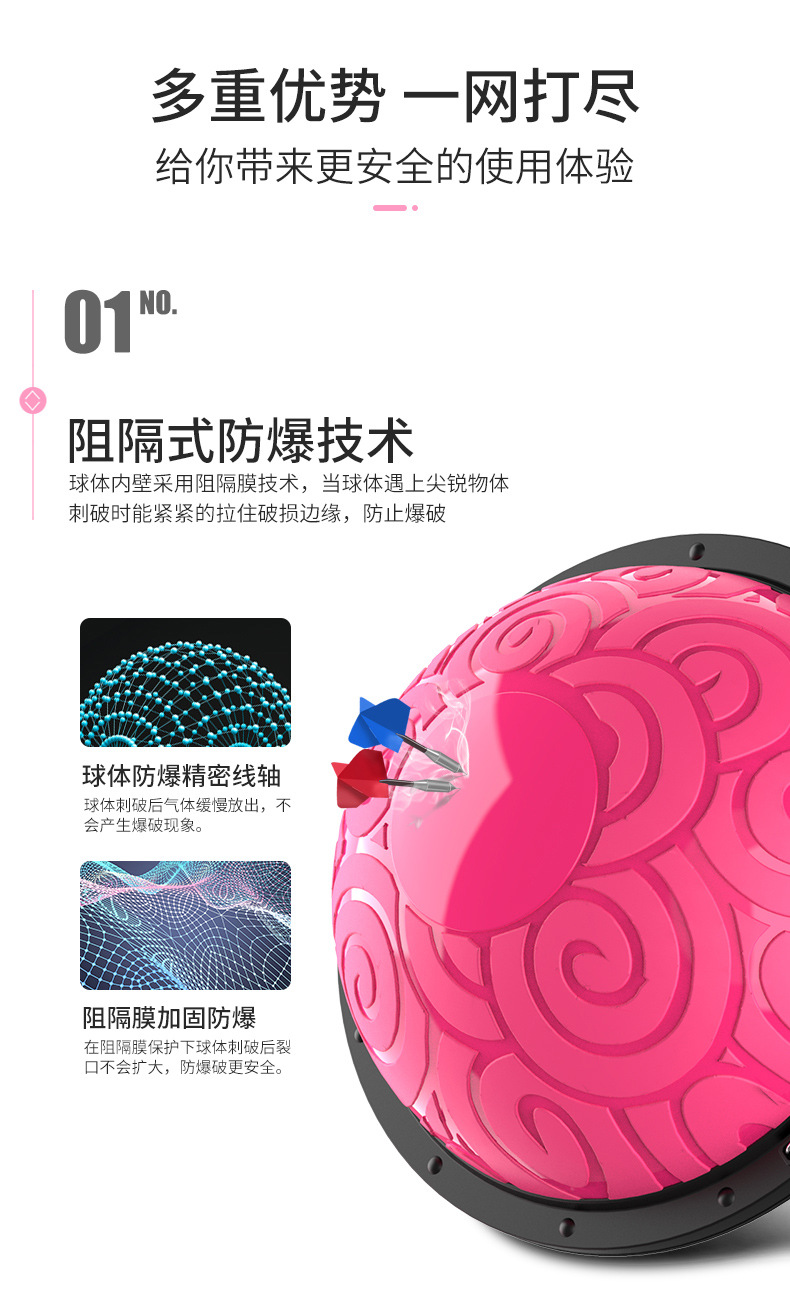 Yoga Balance Ball Hemisphere Semicircle Balance Ball Balance Ball Fitness Ball Yoga Pilates Ball Yoga Equipment Bo Ball
