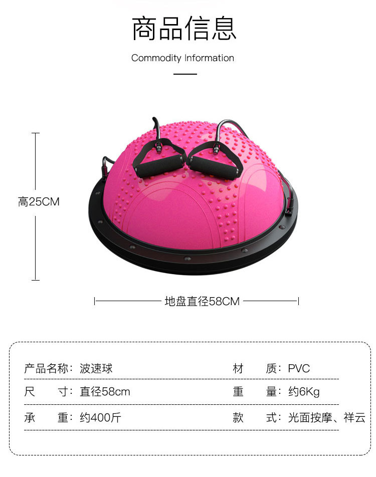 Yoga Balance Ball Hemisphere Semicircle Balance Ball Balance Ball Fitness Ball Yoga Pilates Ball Yoga Equipment Bo Ball