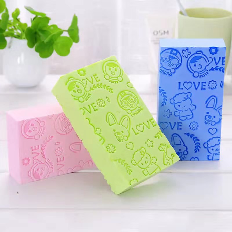Bath Sponge Pororo Infant and Child Printing Bath Sponge Rubbing Mud Gray Bath Towel PVA Sponge Bath Gadget