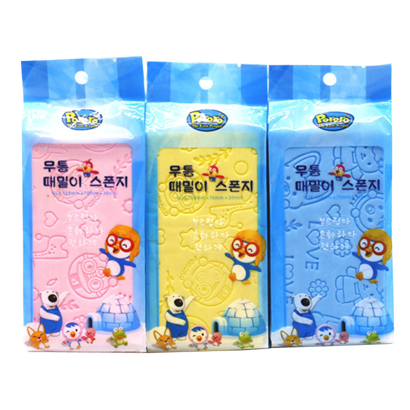 Pororo Bath Sponge Cartoon Children Back Rubbing Bath Towel Baby Bath Shower Fantastic Exfoliating Accessories