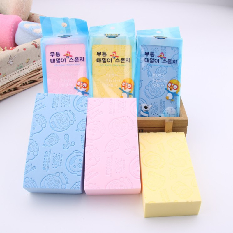 Pororo Bath Sponge Cartoon Children Back Rubbing Bath Towel Baby Bath Shower Fantastic Exfoliating Accessories