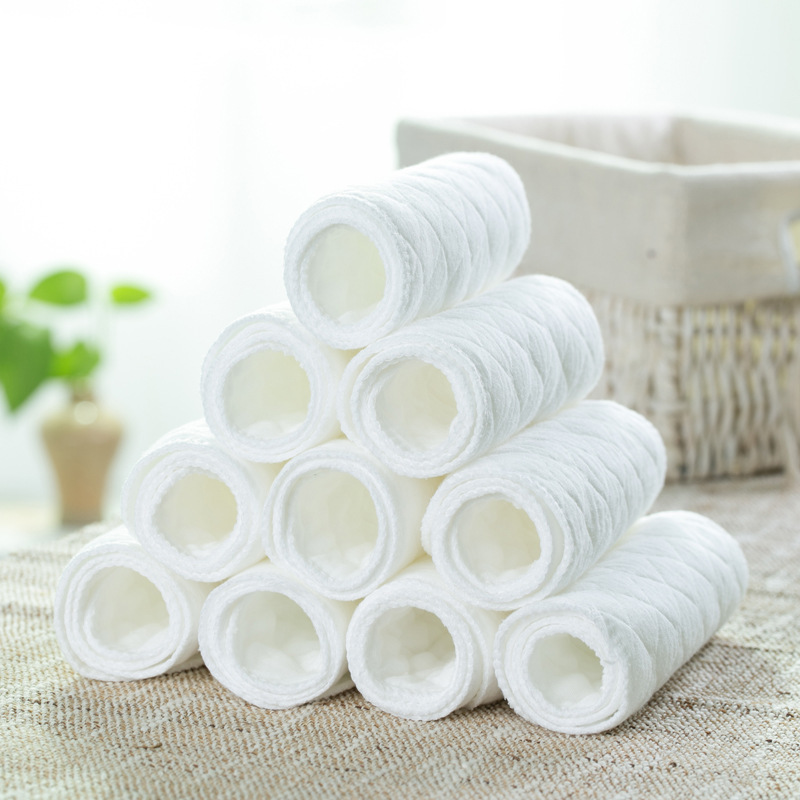Baby Products Three-Layer Six-Layer White Ecological Cotton Diapers Pure Cotton Diapers Recycle Non-Fluorescent Super