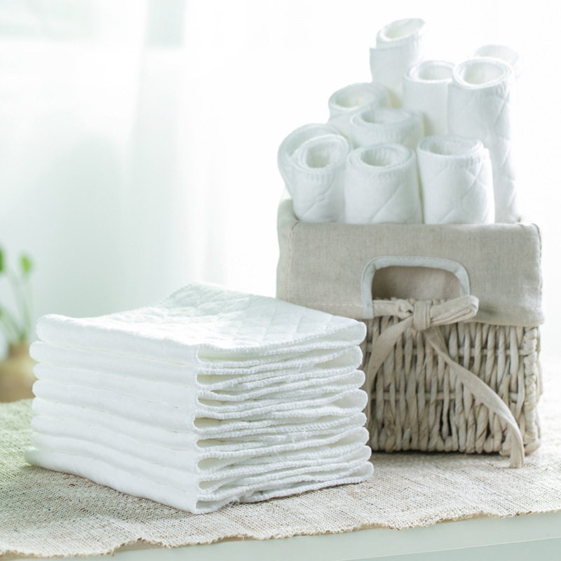 Baby Products Three-Layer Six-Layer White Ecological Cotton Diapers Pure Cotton Diapers Recycle Non-Fluorescent Super