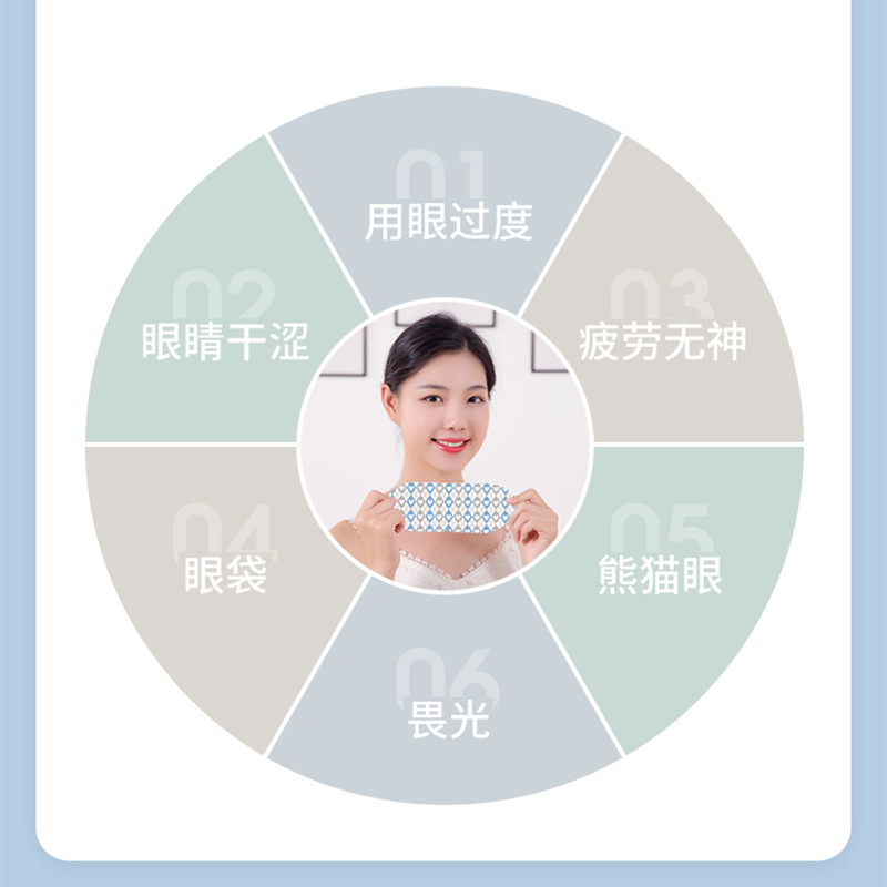 Factory Direct Sales Custom Cloud Book Sleep Steam Heating Eye Mask OEM Eye Protection Relieving Fatigue Film Wholesale