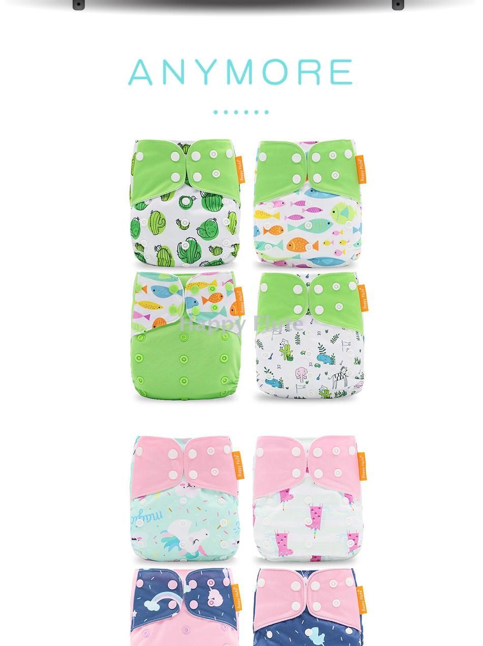 Happy flute 4pcsper set Washable Cloth Diaper Cover Adjustable Nappy Reusable Cloth Diapers Happy flute 4pcsper set Washable Cloth Diaper Cover Adjustable Nappy Reusable Cloth Diapers