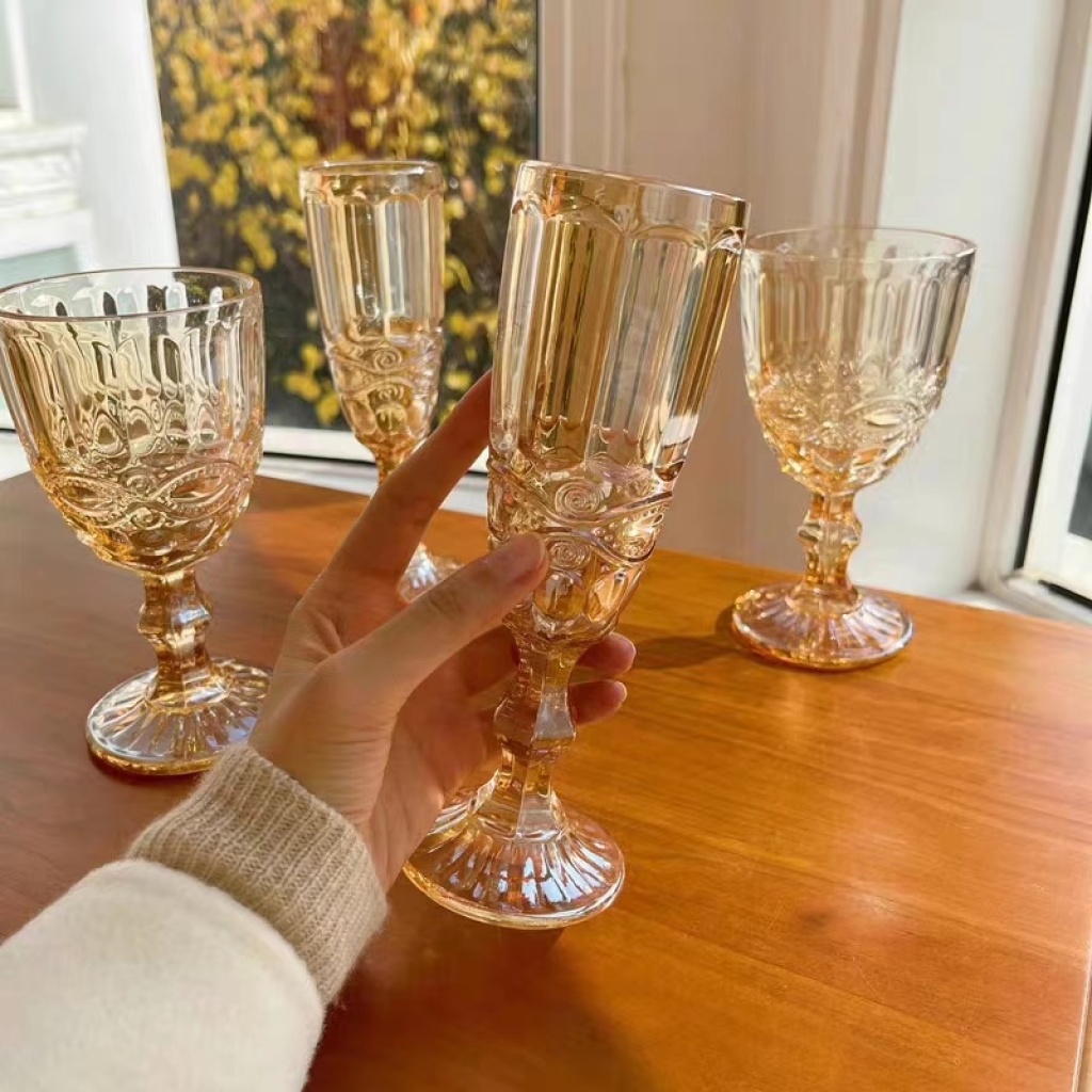 Champagne Glass Glass Wine Glass Diamond Cup Gold Plated Glass Wine Glass Goblet Colored Glass Champagne Glass Glass Wine Glass Diamond Cup Gold Plated Glass Wine Glass Goblet Colored Glass