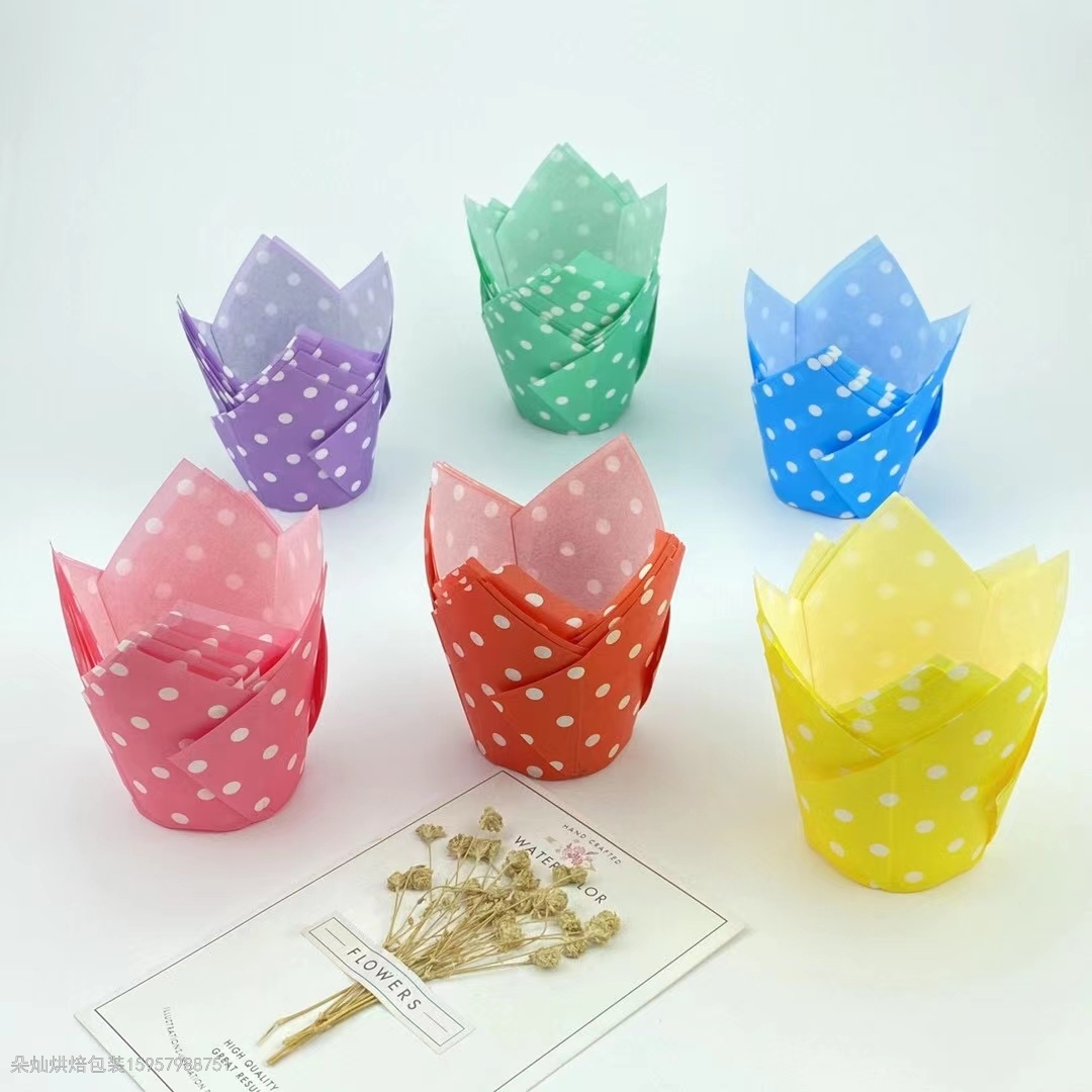 Cup Cake Tulips Goblet Cake Paper Cups Muffin Cup-Cake Paper Tray Cake Paper Cups