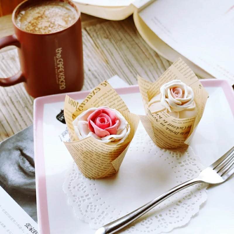 Tulip Baking ake Muffin Goblet of Fire Muffin Cake Grease- Proof Tomafin Cup
