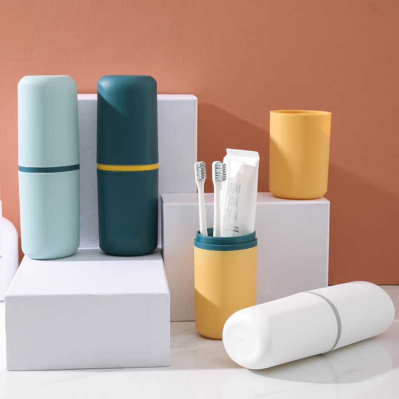 Simple Home Travel Wash Cup Gargle Cup Toothbrush Cup Toothbrush Toothpaste Storage Box Tooth Set Box Portable Suit