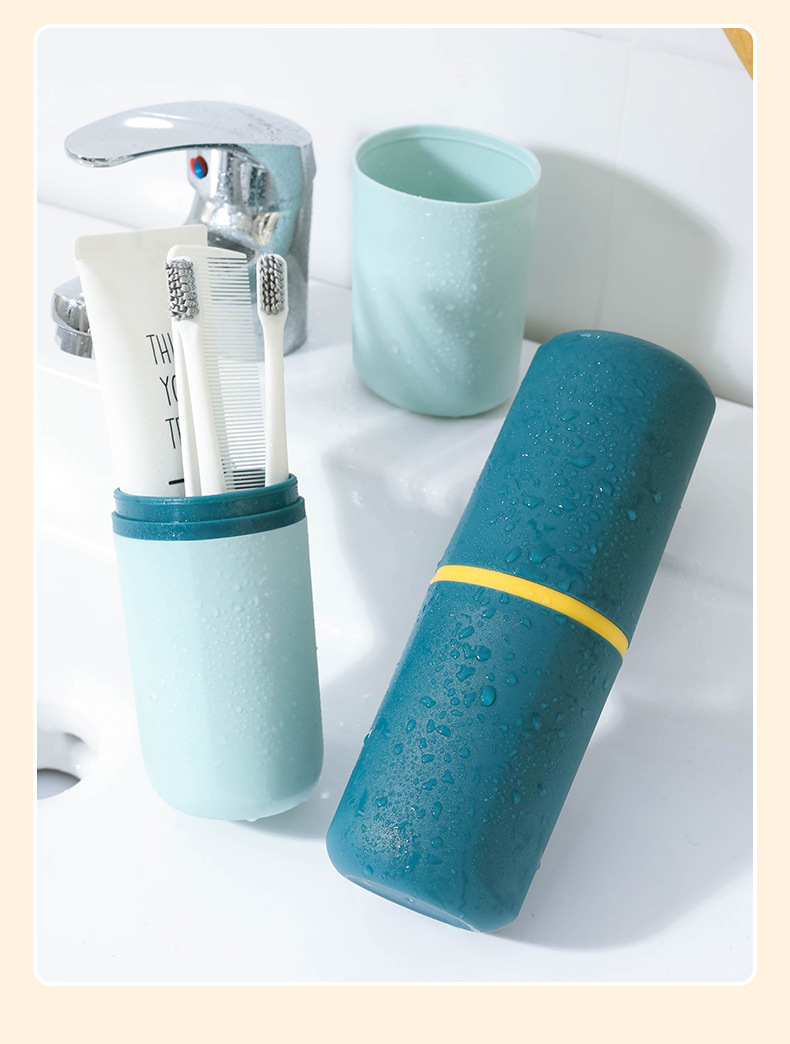 Simple Home Travel Wash Cup Gargle Cup Toothbrush Cup Toothbrush Toothpaste Storage Box Tooth Set Box Portable Suit