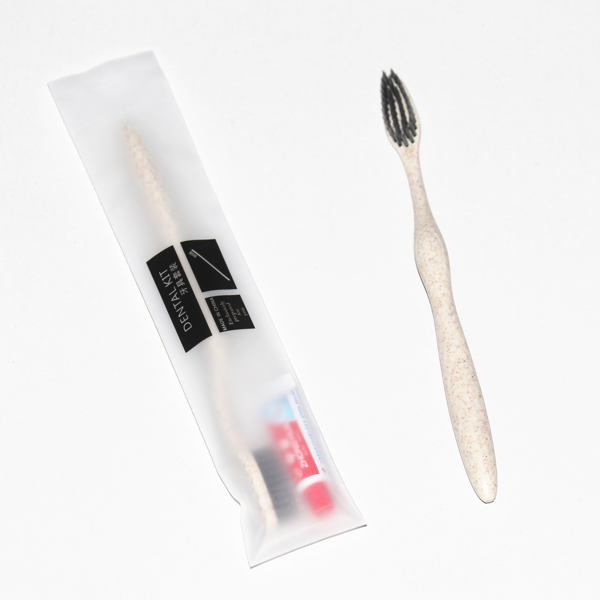 Hotel Disposable Toothbrush Set Travel Set Toiletries Hotel Soft-Bristle Toothbrush Toothpaste 2-In-1 Package