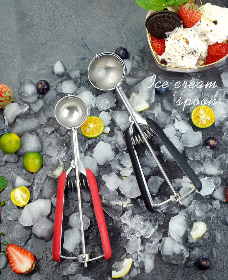 304 Stainless Steel Cookie Spoon Cookie Scoop Ice-Cream Spoon Ice-Cream Spoon Ball Scoop Amazon 5cm Diameter
