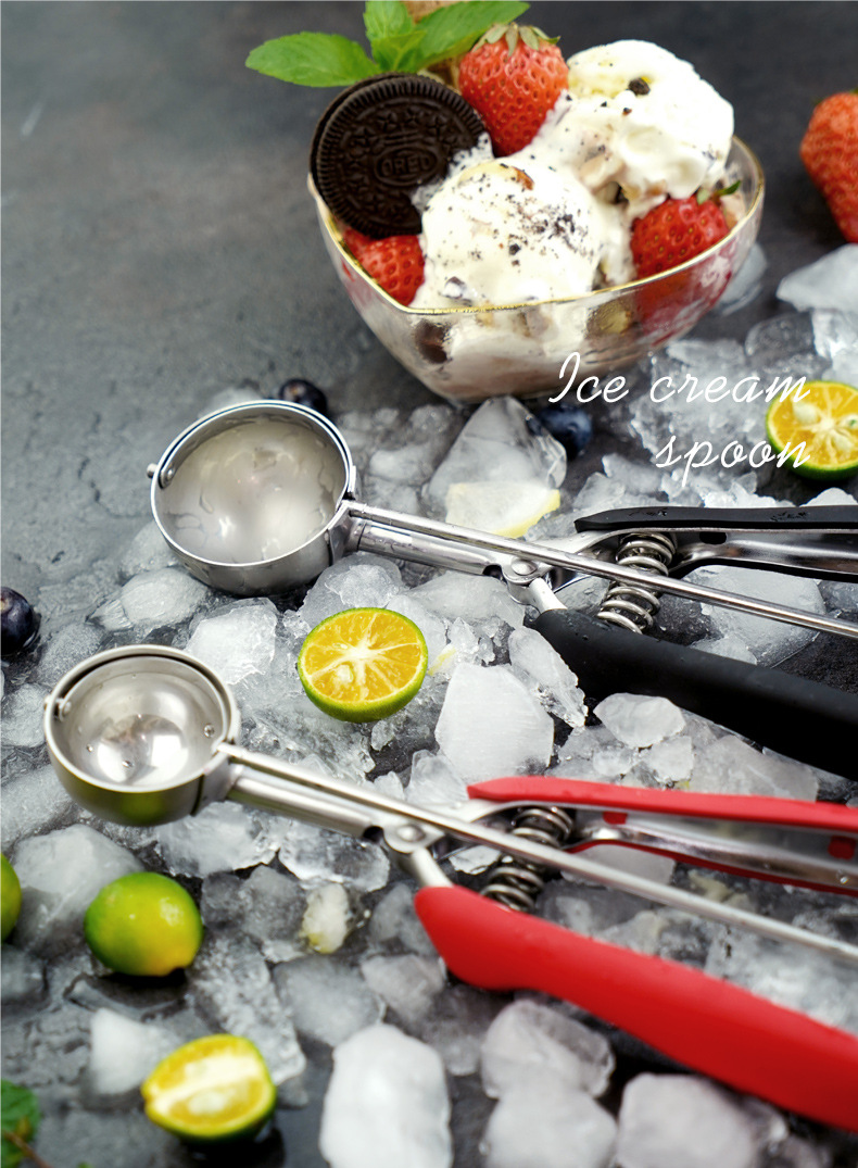 304 Stainless Steel Cookie Spoon Cookie Scoop Ice-Cream Spoon Ice-Cream Spoon Ball Scoop Amazon 5cm Diameter
