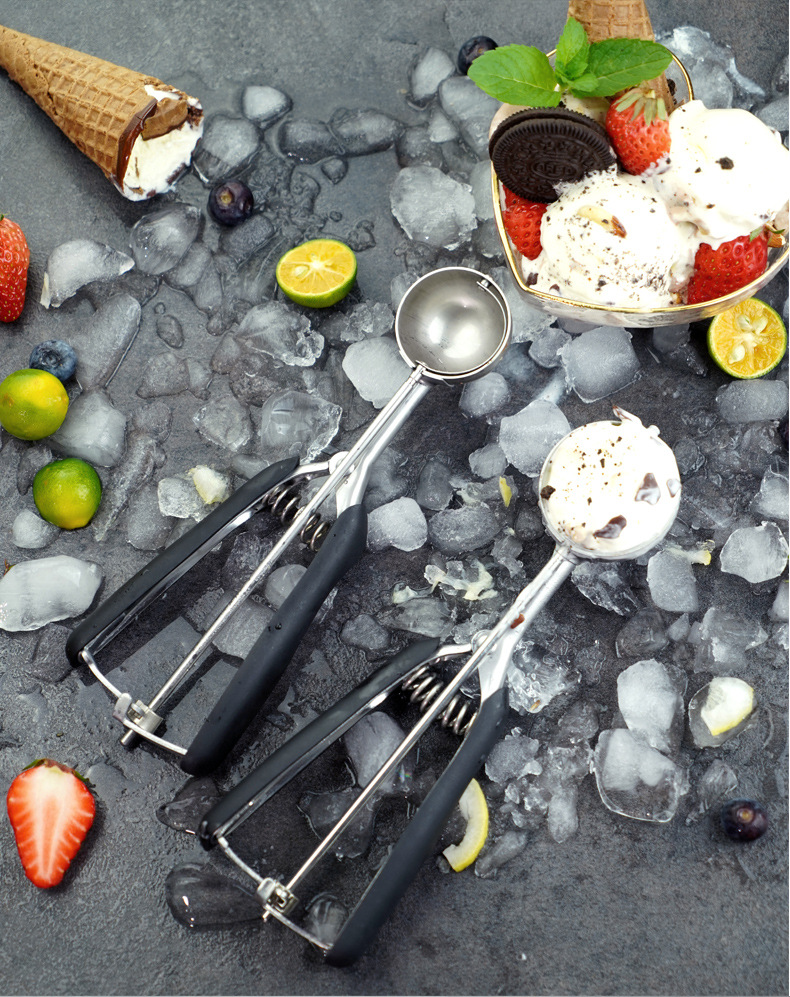 304 Stainless Steel Cookie Spoon Cookie Scoop Ice-Cream Spoon Ice-Cream Spoon Ball Scoop Amazon 5cm Diameter
