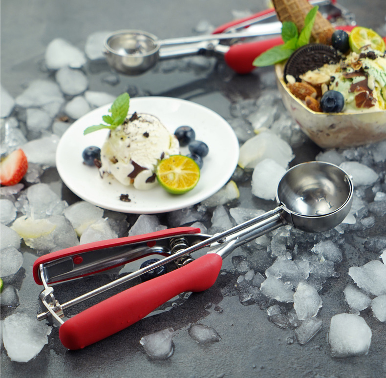 304 Stainless Steel Cookie Spoon Cookie Scoop Ice-Cream Spoon Ice-Cream Spoon Ball Scoop Amazon 5cm Diameter