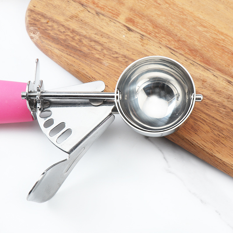 Amazon 304 Stainless Steel Cookie Spoon Ice-Cream Spoon Ice-Cream Spoon Ball Scoop 3-Piece Set Fruit Scoop