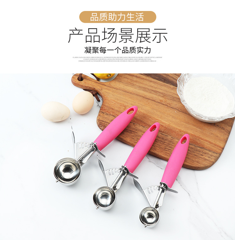 Amazon 304 Stainless Steel Cookie Spoon Ice-Cream Spoon Ice-Cream Spoon Ball Scoop 3-Piece Set Fruit Scoop Amazon 304 Stainless Steel Cookie Spoon Ice-Cream Spoon Ice-Cream Spoon Ball Scoop 3-Piece Set Fruit Scoop