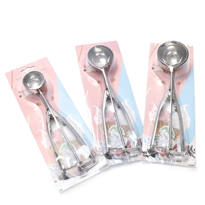 Ice-Cream Spoon Ball Scoop High Quality Stainless Steel Ice Cream Spoon Ice-Cream Spoon Fruit Ball Player DIY Tool