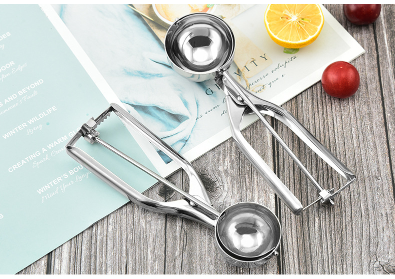 Ice-Cream Spoon Ball Scoop Stainless Steel Ice Cream Spoon Ice-Cream Spoon Fruit Ball Player DIY Tool