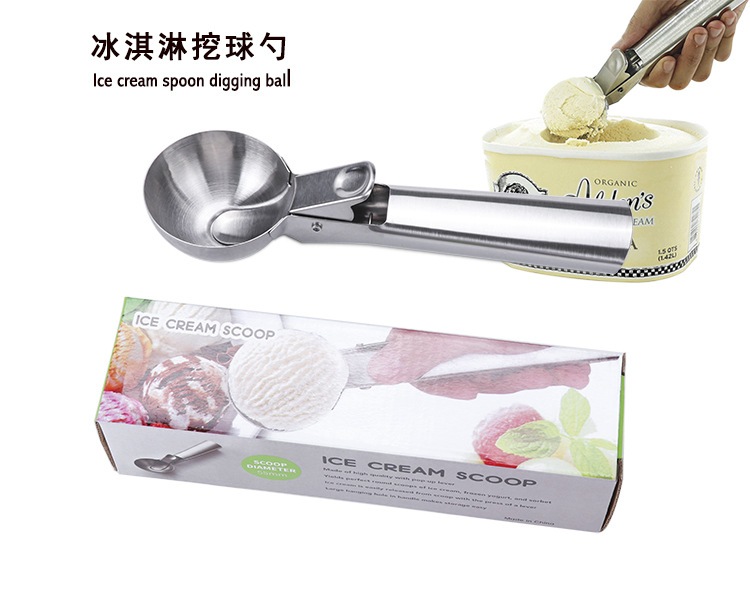 Amazon Hot Sale Stainless Steel Sanding Ice-Cream Spoon Stainless Steel Thickened Ice Cream Spoon Ice Cream Ball Scoop Amazon Hot Sale Stainless Steel Sanding Ice-Cream Spoon Stainless Steel Thickened Ice Cream Spoon Ice Cream Ball Scoop