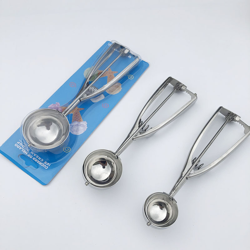 Stainless Steel Ice Cream Spoon Ice-Cream Spoon Ice Cream Spoon Melon Baller Fruit Scoop Popsickle Stick Tableware Spot