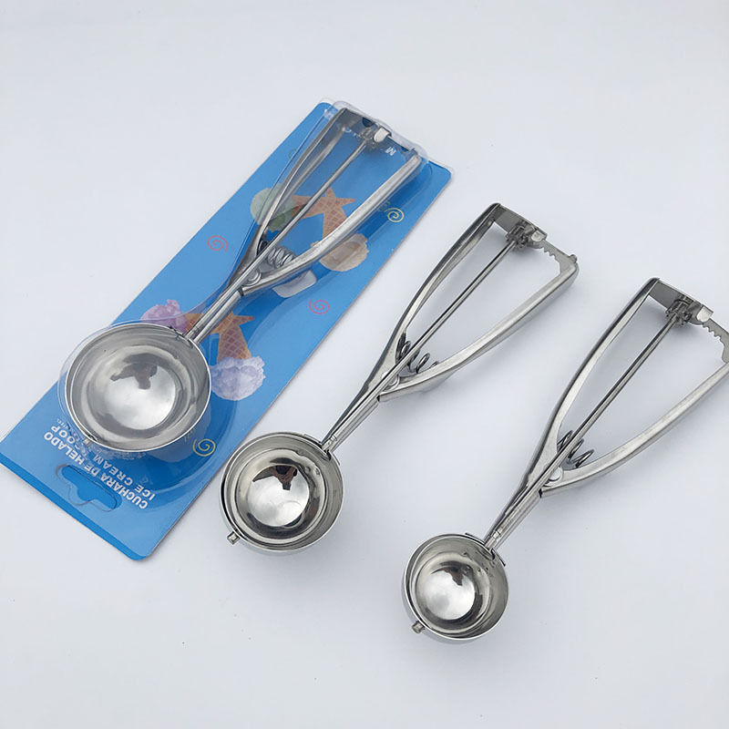 Stainless Steel Ice Cream Spoon Ice-Cream Spoon Ice Cream Spoon Melon Baller Fruit Scoop Popsickle Stick Tableware Spot Stainless Steel Ice Cream Spoon Ice-Cream Spoon Ice Cream Spoon Melon Baller Fruit Scoop Popsickle Stick Tableware Spot