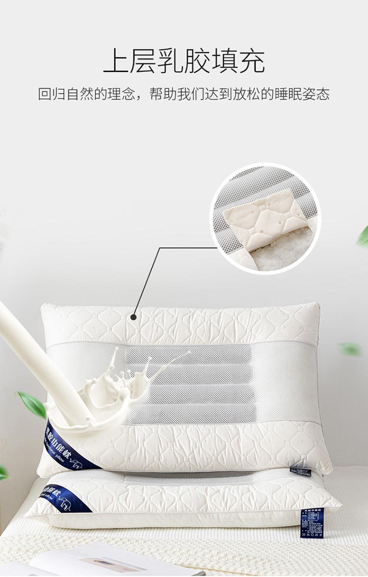 Foreign Trade Pillow Ketsumeishi Latex Pillow Core Hotel Pillow Inner Health Care Pillow Core