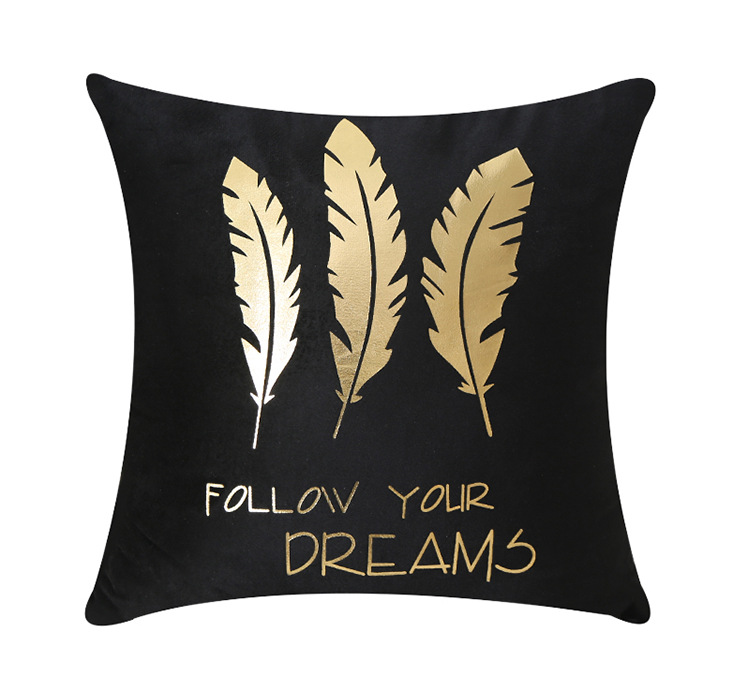 European and American Africa New Peach Skin Velvet Pillow Case Amazon Custom Sofa Cushion Factory Direct Sales